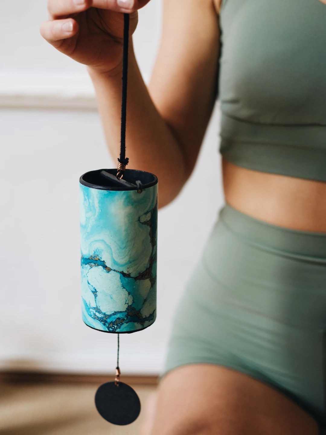 A turquoise koshi chime